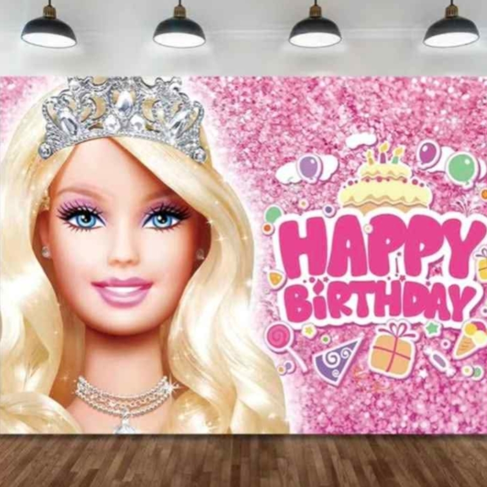 Brand New Barbie Birthday Party Backdrop